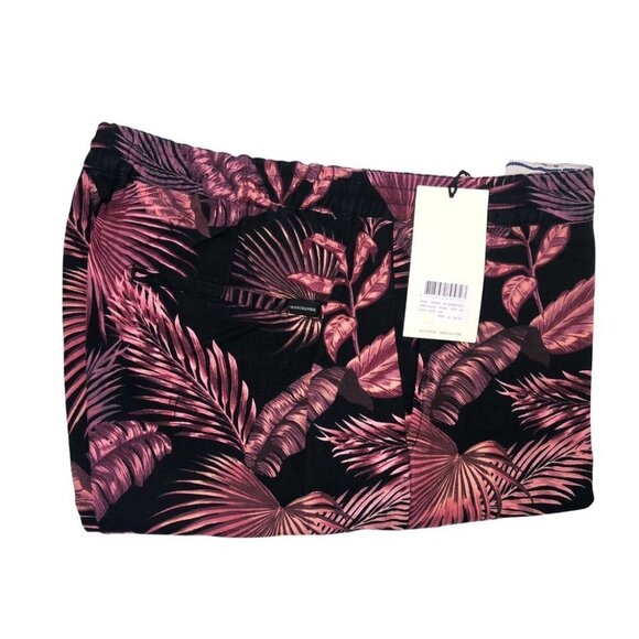 Scotch & Soda Mens Black Pink Tropical Mid Length Beach Board Shorts Sz 36 New - Picture 5 of 13